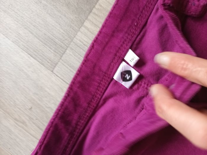 pantalon hiver 10ans fille velours violet marque z presque neuf - photo numéro 2