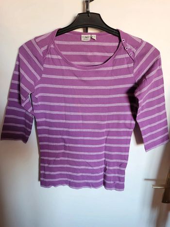 T SHIRT manches 3/4 violet rose Esprit T40