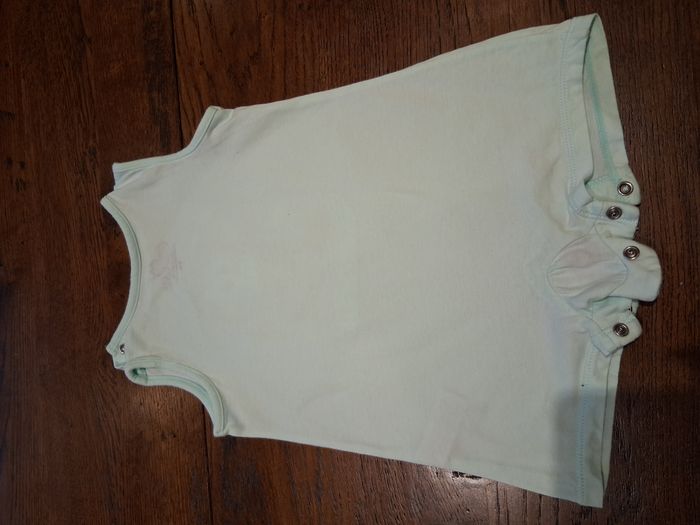 Pyjama d’été sans manches vert très clair avec motif Garfield - photo numéro 2