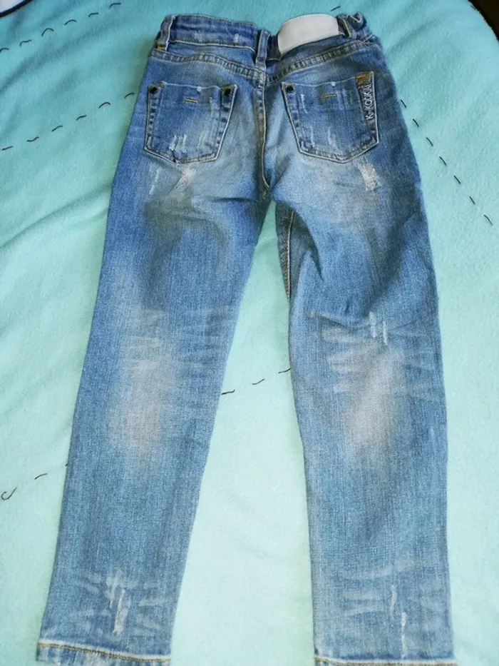 Jeans fille bleu - photo numéro 3