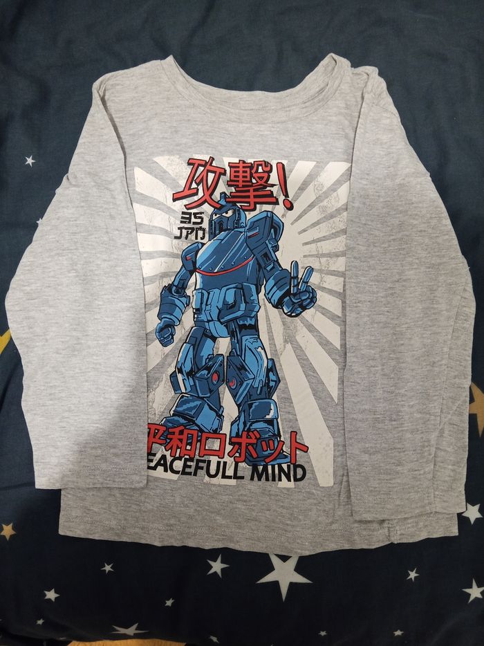 T-shirt ML "robot" _ 8 ans