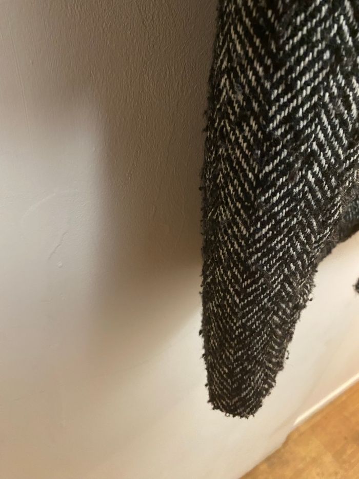 Manteau noir chiné blanc - photo numéro 5