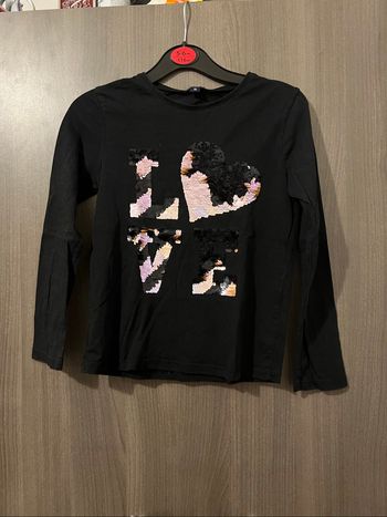 T-shirt à manches longues noir