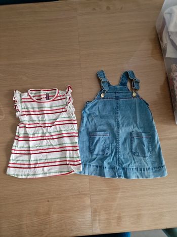 Robe et tee shirt 92cm 2 ans