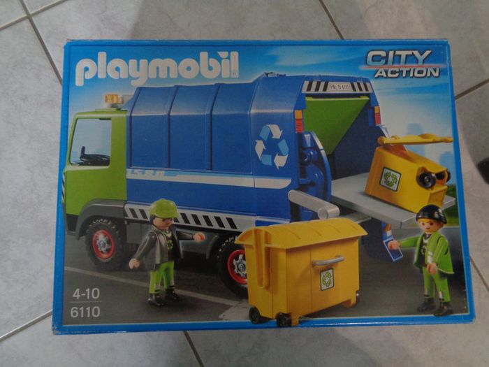 Camion de recyclage ordures city action playmobil 6110