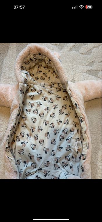 Combinaison pilote bébé 6 mois fourrure rose Orchestra