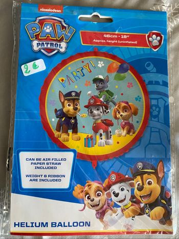 Ballon pat patrouille neuf
