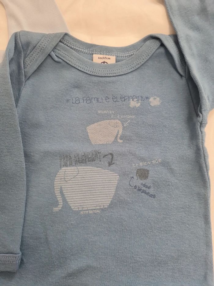 Lot de 3 bodies ML 6 mois Petit Bateau - photo numéro 7