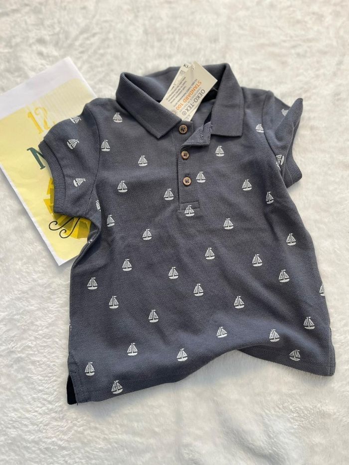 NEUFS (Non portés) 🏷🏷💙🤩😍sweat zippé et polo mc 12 mois garçon💙😍🤩 - photo numéro 4