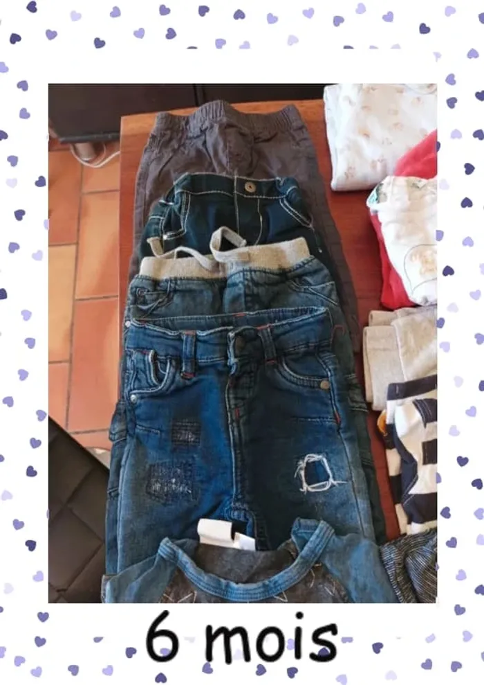 Lot 6 mois garçon demi saison et hiver 24 pièces - photo numéro 2