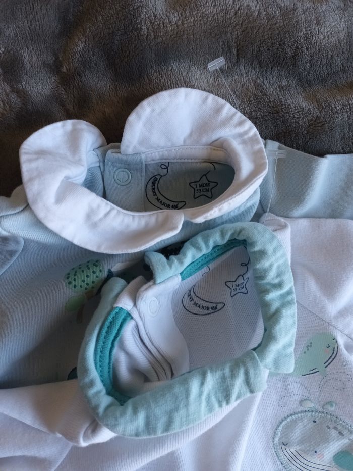 Lot de 2 pyjamas 1 mois - photo numéro 4