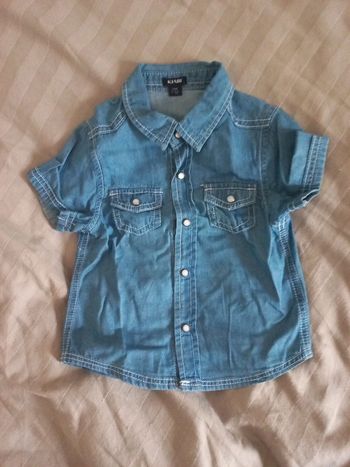 Chemise en jean manches courtes 12 mois Kiabi