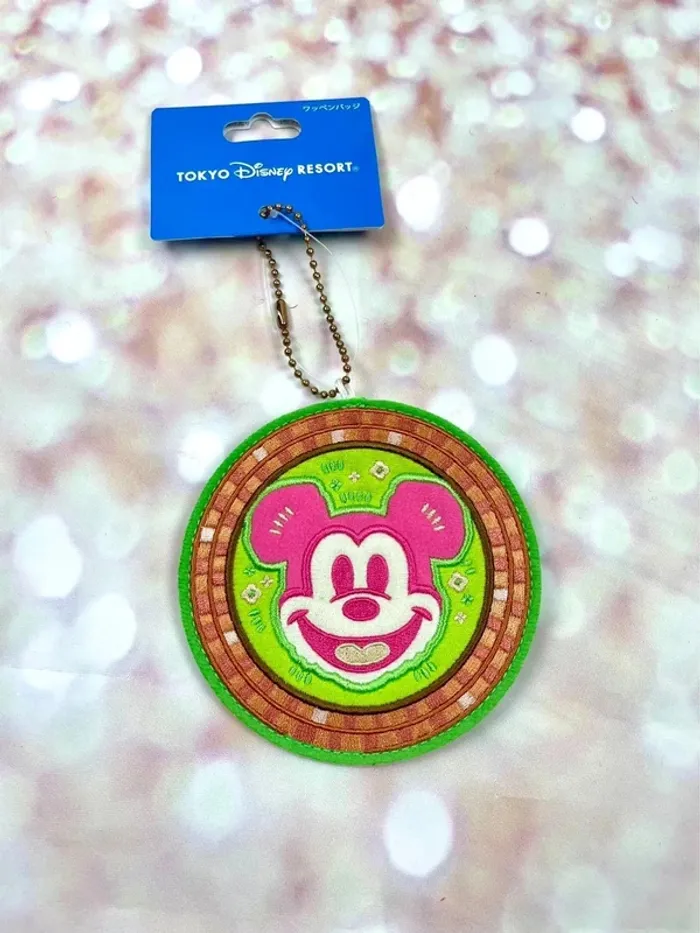 Badge en tissu Tokyo Disneyland Mickey head import Japon