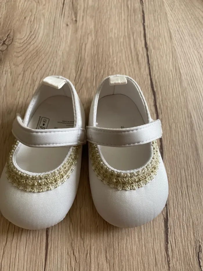 Chaussure de cérémonie crème bébé fille Orchestra taille 18
