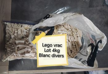 Lego vrac lot 4kg divers blanc