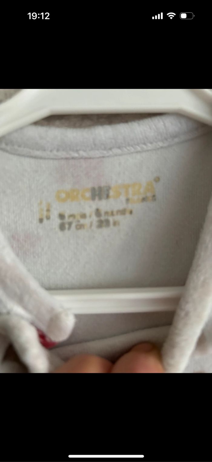 Pyjama velours Orchestra taille 6 mois - photo numéro 3