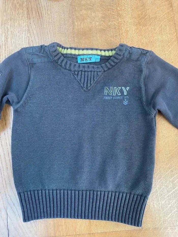 Pull gris anthracite 3 ans NKY - photo numéro 2