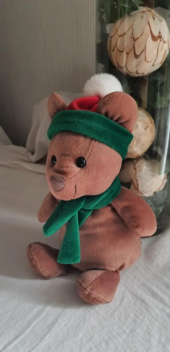Peluche "Peeko" ours de Noel - photo numéro 2