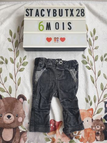 Jean gris garçon 6 mois tape à l'oeil