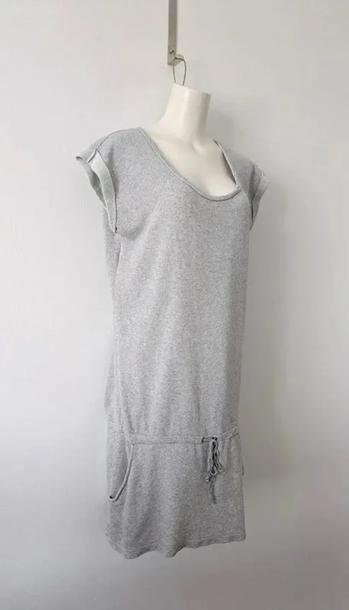 Robe grise en coton - American Vintage - taille M - photo numéro 2