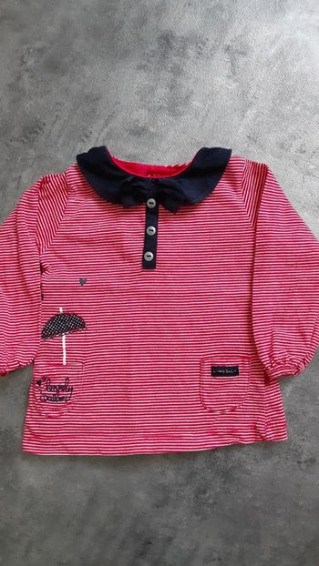 T-shirt manche longue avec col fille