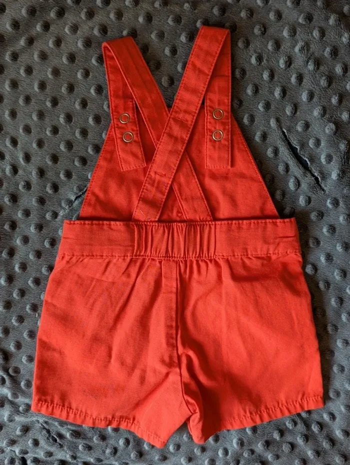 Salopette neuve rouge 6 mois #bretelles #nœud #été - photo numéro 4