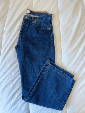 Jean 501 Levi’s Jambes Larges Bleu Brut W33 L36
