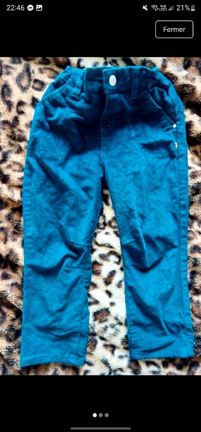 Pantalon velours garçon 💙