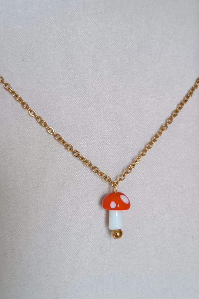 Jolie petite parure champignon rouge - photo numéro 3