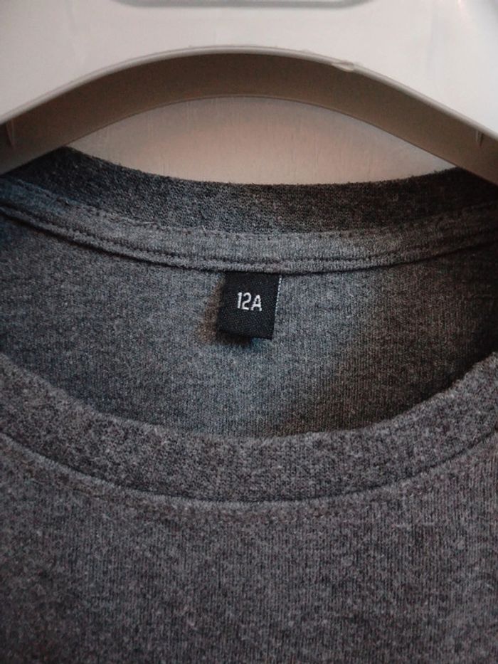 T-shirt gris chiné foncé T.12 ans - photo numéro 6