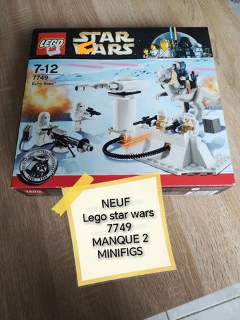 Lego star wars 7749 neuf manque 2 minifigs