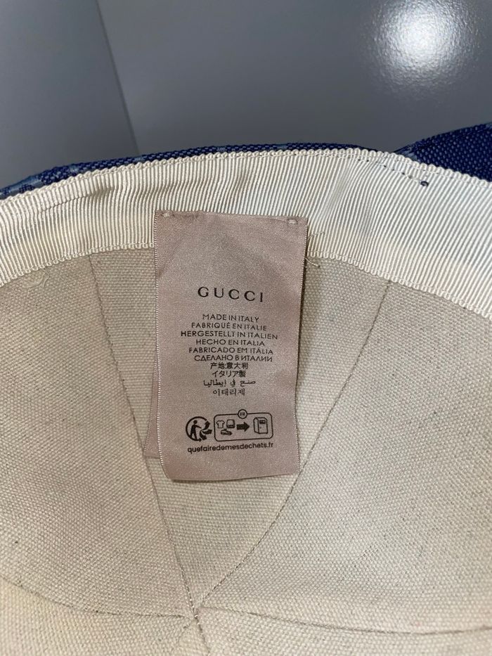 Casquette Gucci bleue - photo numéro 3