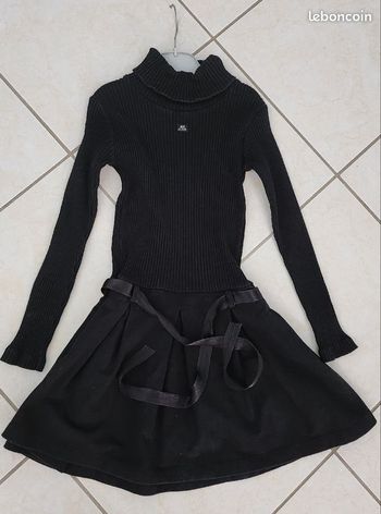 Robe à col roulé 8ans noire