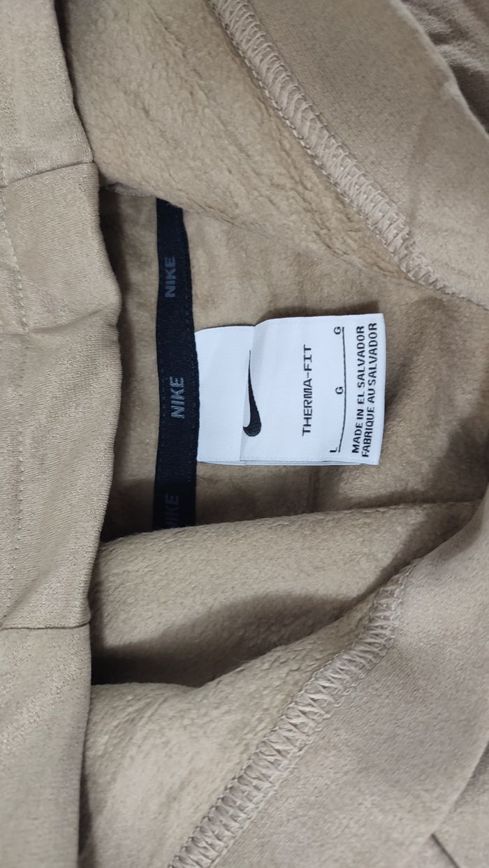 Vêtement Homme Sweatshirts Sweats pull à capuche beige Nike therma-fit taille L #Retrostreet - photo numéro 5