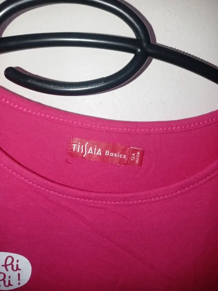 T-shirt manche courte rose fushia - photo numéro 3
