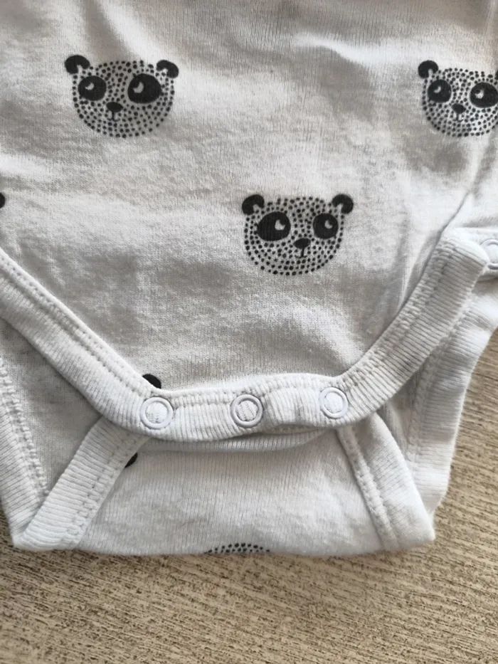 Lot de 3 bodies ouverture croisée garçon mc 3 mois Gémo - photo numéro 4