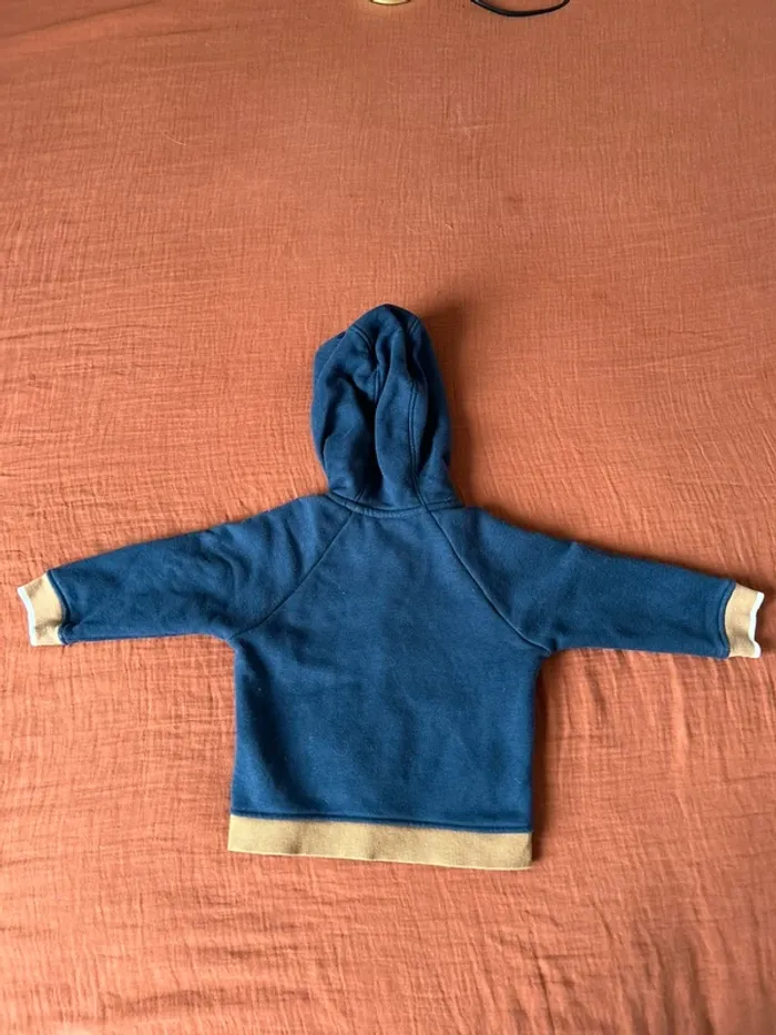 Gilet bleu et marron - photo numéro 2