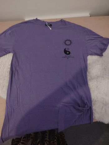 T-shirt long violet