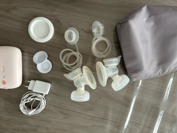Tire lait électrique double avent + coussinets + Sachets de conservation + coquilles de recueil - photo numéro 2