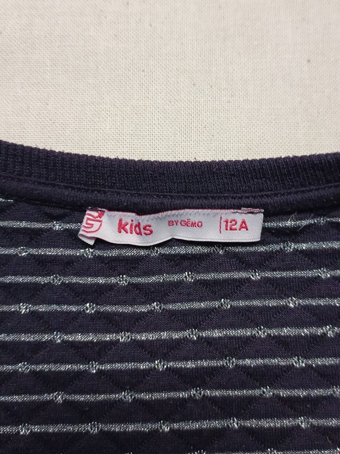 Veste zippée Gémo – Fille 12 ans – Bleu marine & Argenté - photo numéro 10