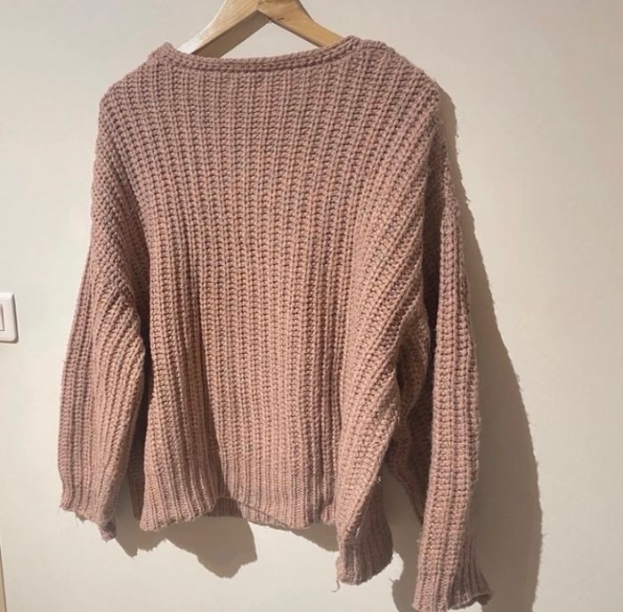 Pull en laine rose clair - photo numéro 2