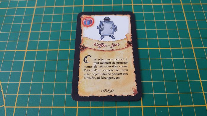 Carte objet Coffre fort pièce détachée jeu de société Elixir éditions Asmodée #B76