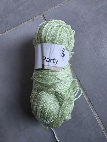 Pelote laine party verte
