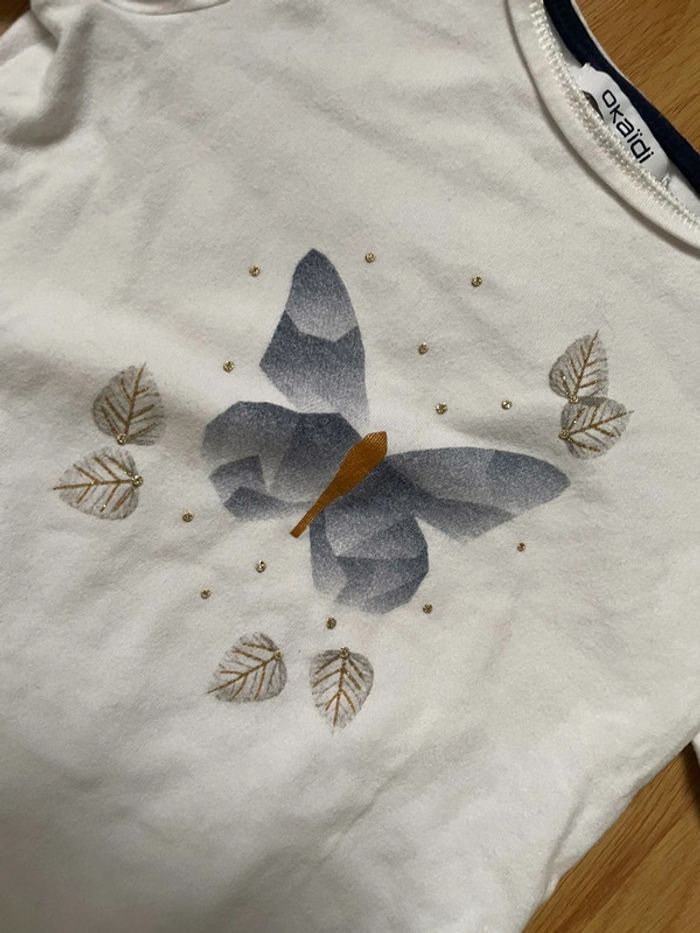 T shirt manches longues papillon - photo numéro 2