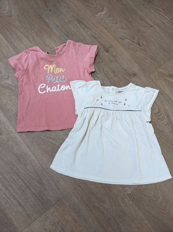 Lot de 2 t shirt 24 mois