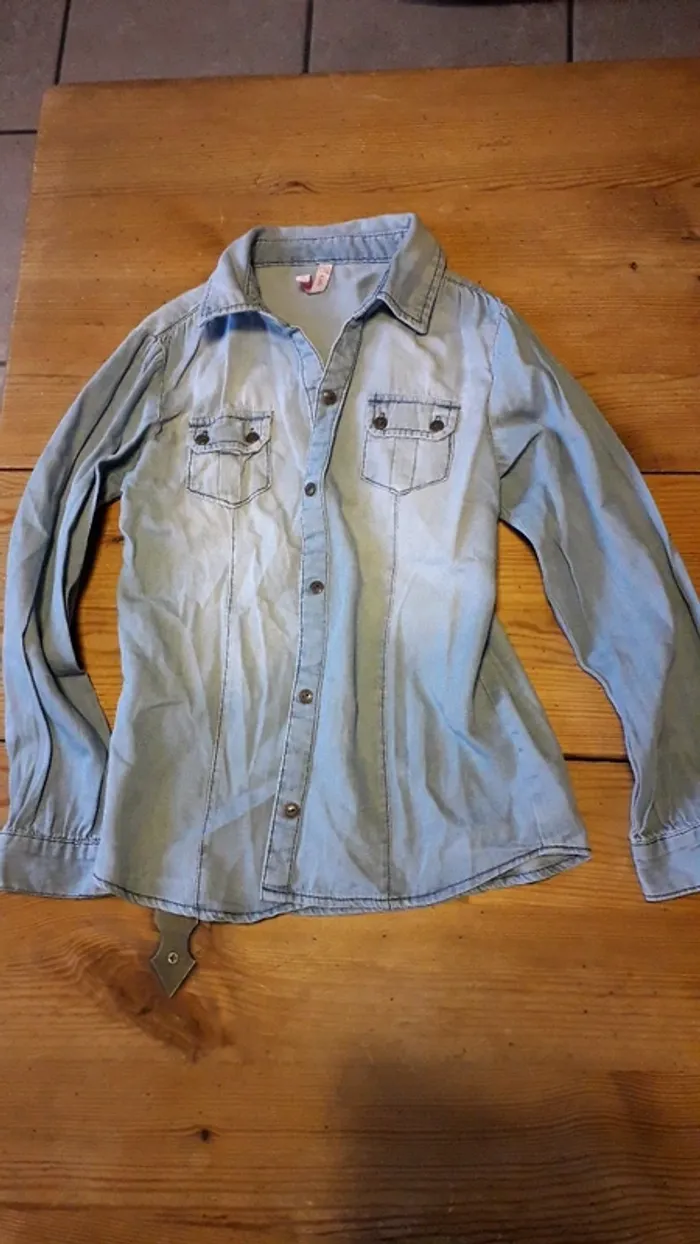 Chemise jean fille