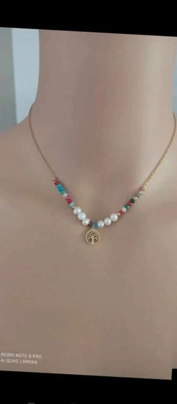 Collier acier inoxydable arbre  de vie