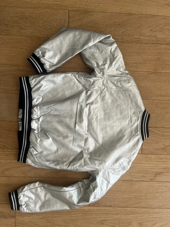 Veste bombers Monoprix teens 12 ans argenté neuf sans étiquette - photo numéro 5