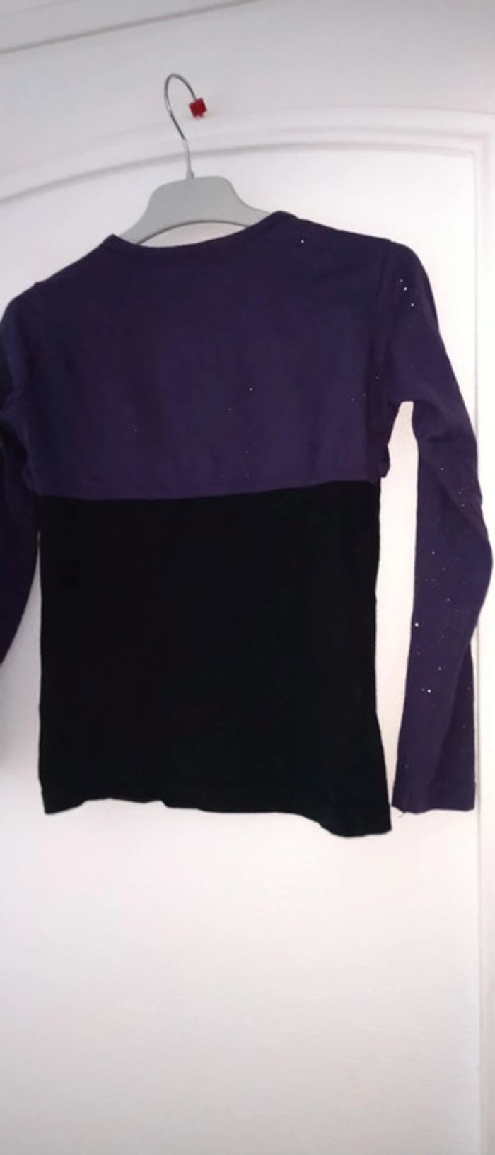 Tee-shirt boléro 2 en 1 de fête noir violet fille 7 ans zeeman - photo numéro 7