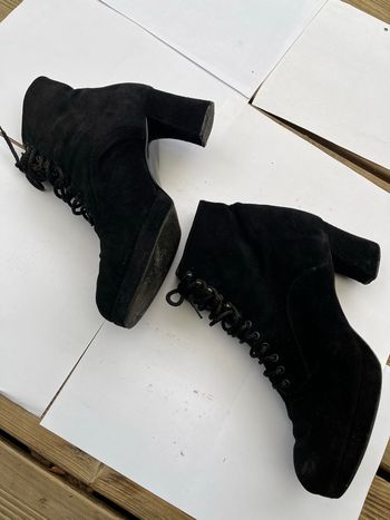 Bottines à talons nubuk la redoute 38